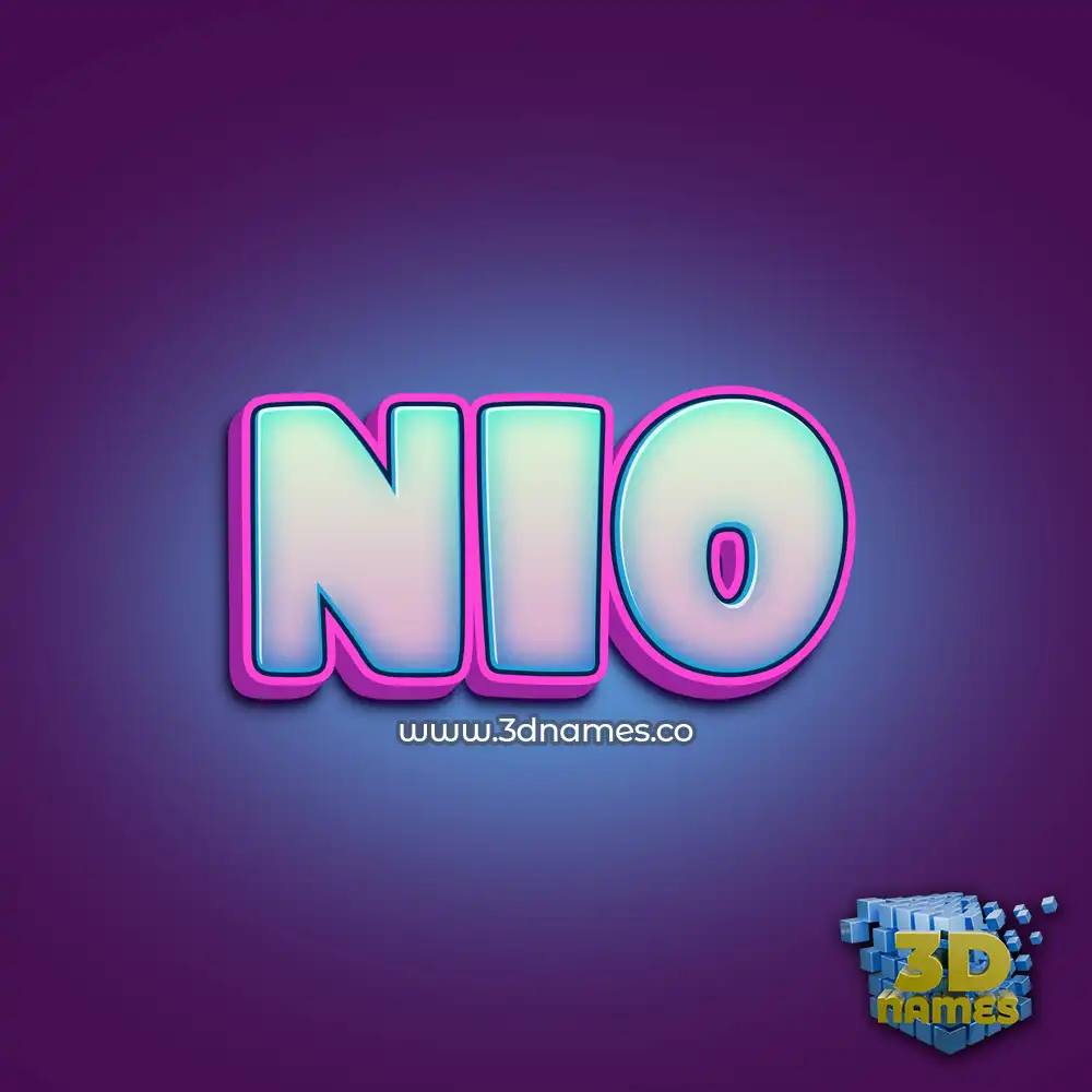 nio in Phat Purple style - 3D name wallpaper