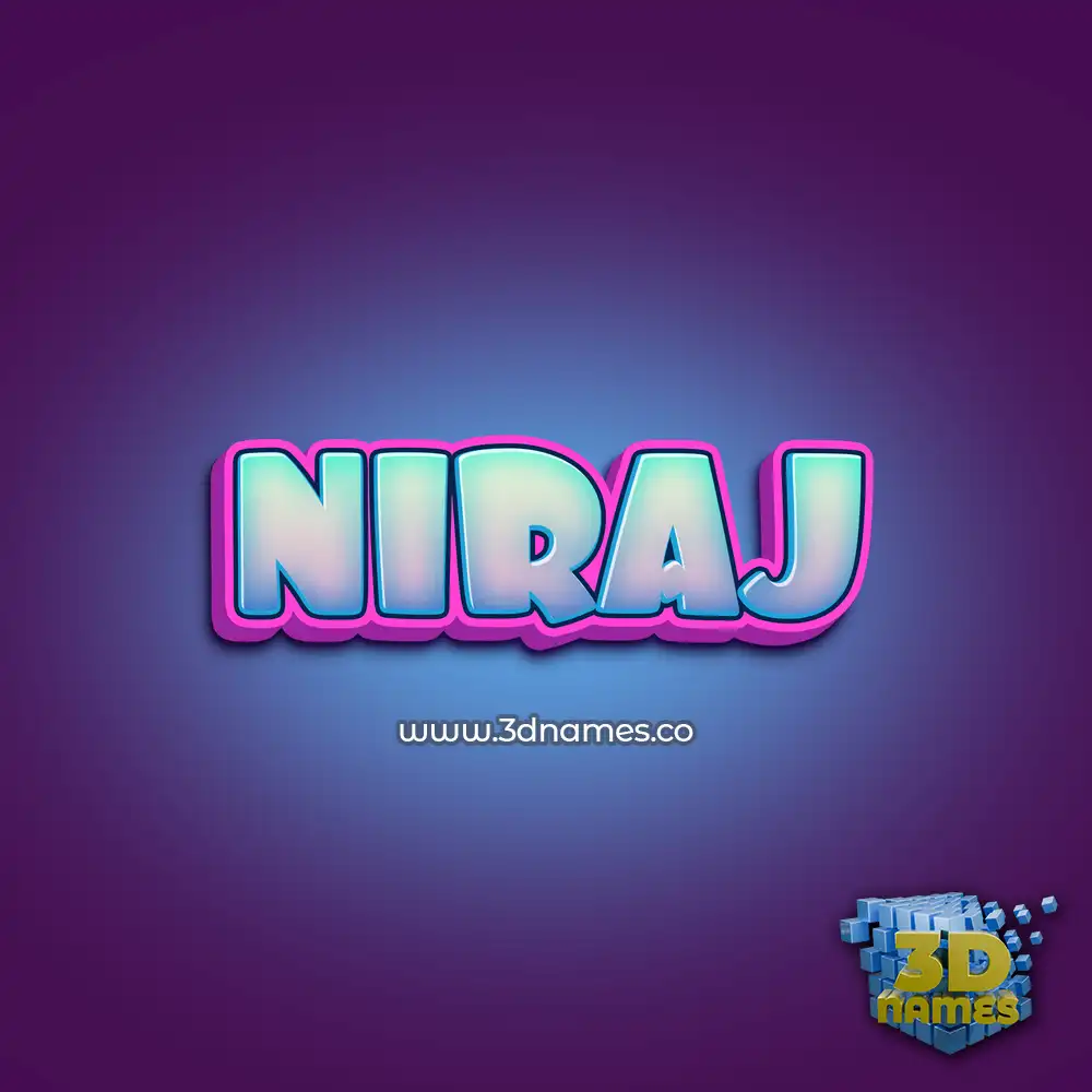 niraj in Phat Purple style - 3D name wallpaper