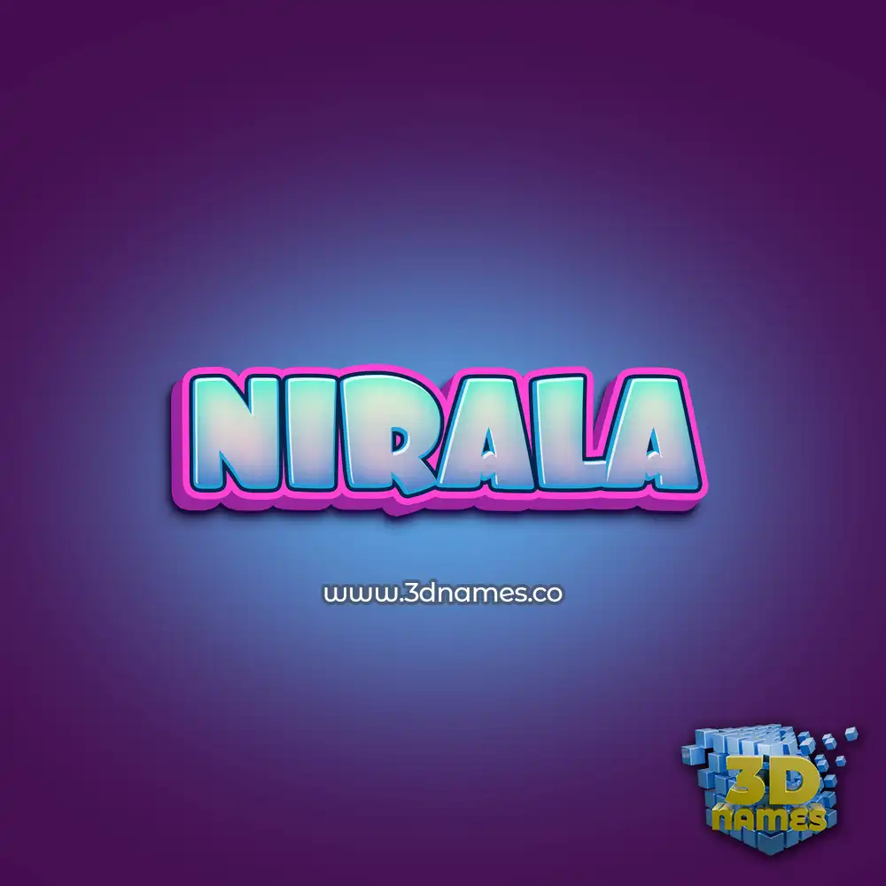 nirala in Phat Purple style - 3D name wallpaper