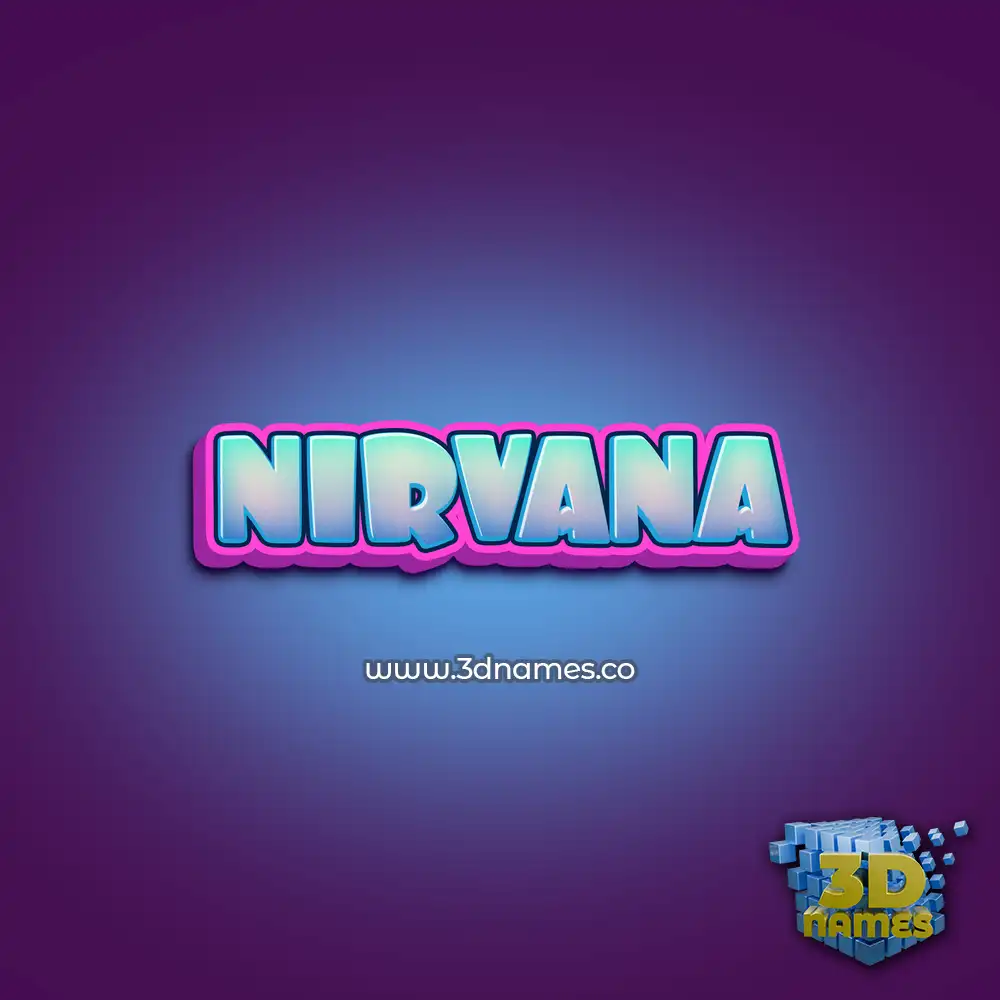 nirvana in Phat Purple style - 3D name wallpaper