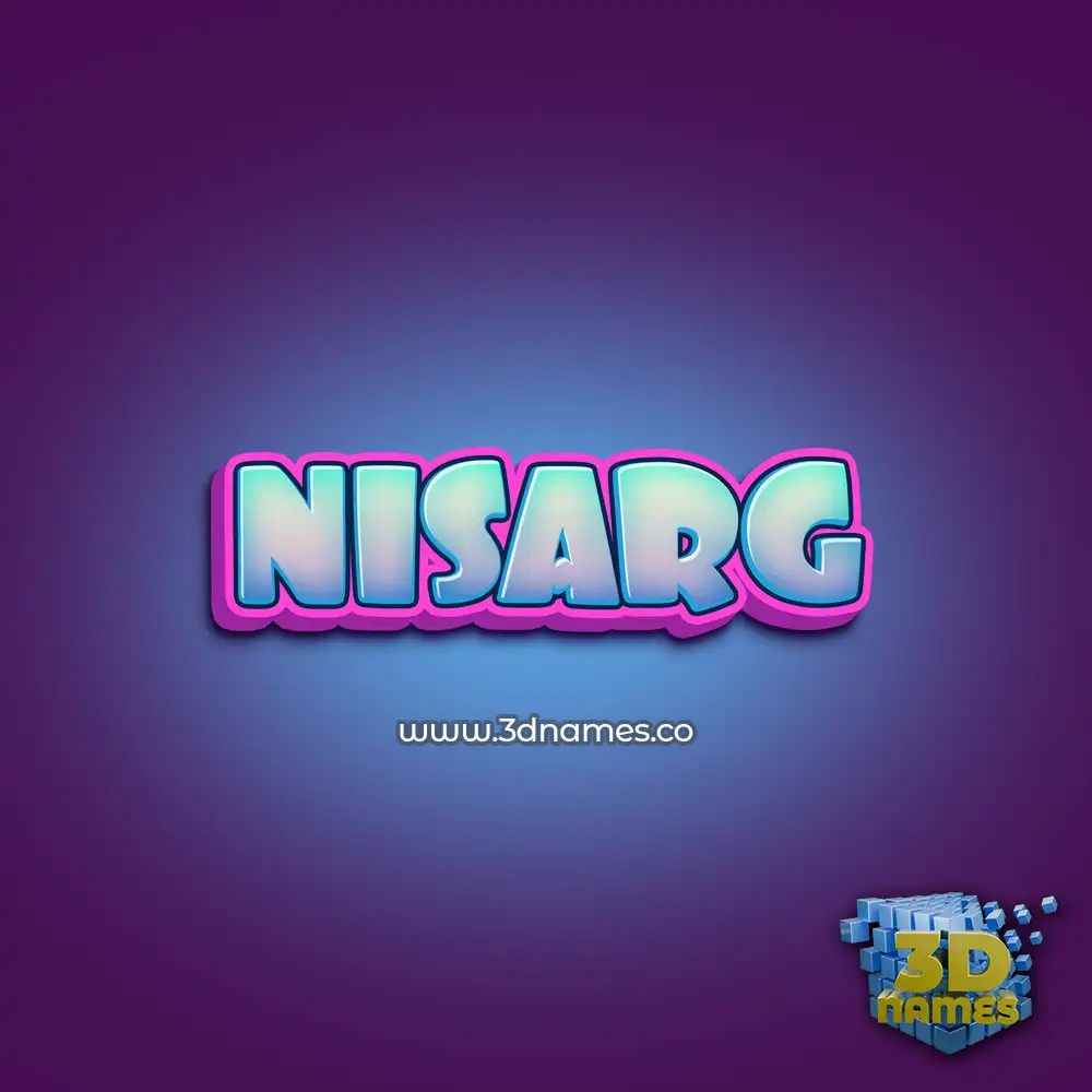 nisarg in Phat Purple style - 3D name wallpaper