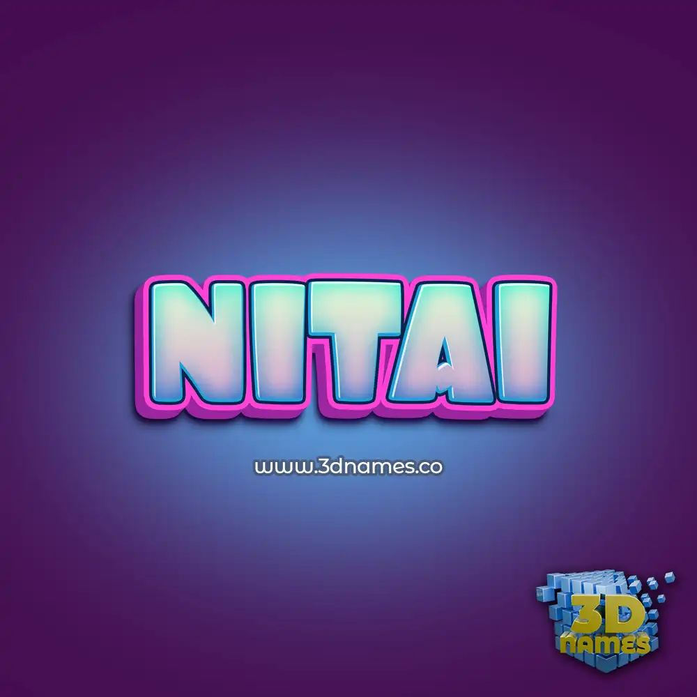nitai in Phat Purple style - 3D name wallpaper