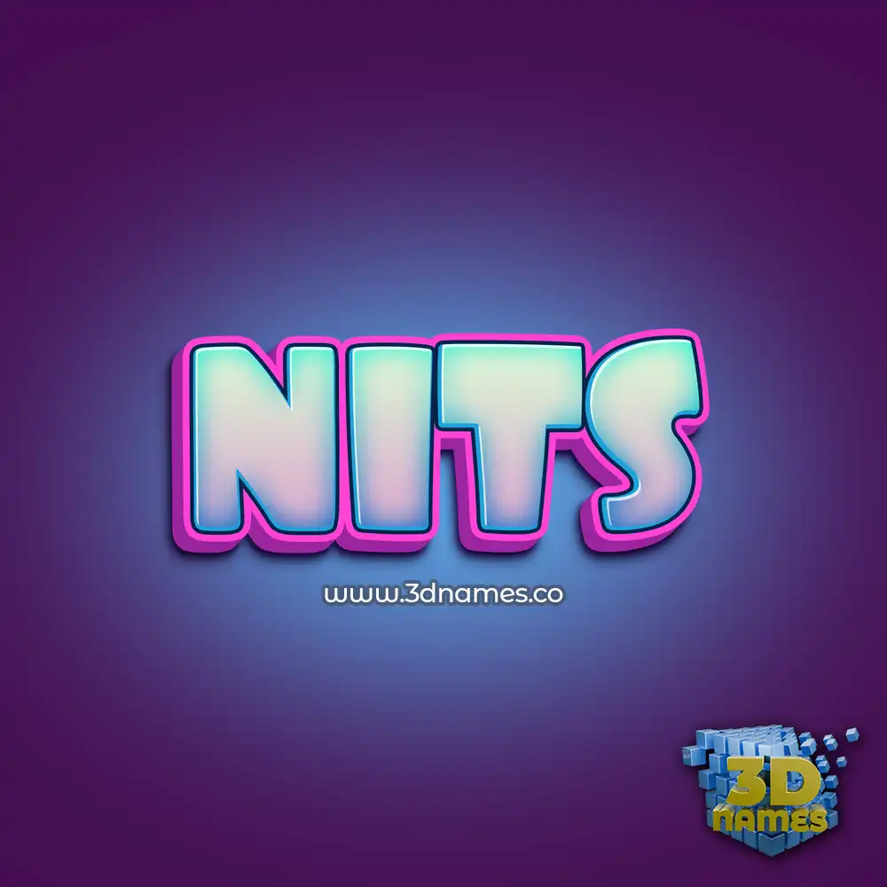 nits in Phat Purple style - 3D name wallpaper