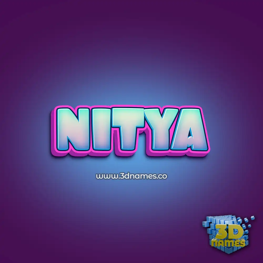 nitya in Phat Purple style - 3D name wallpaper