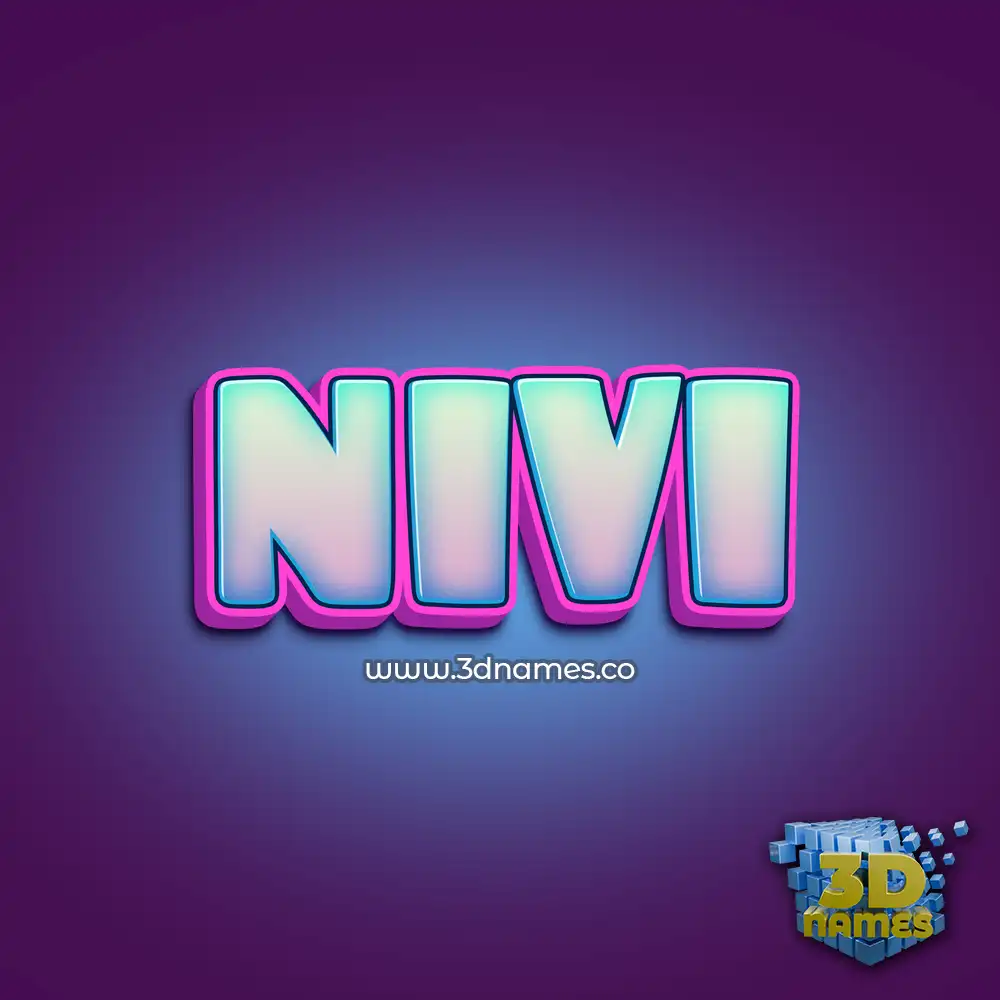 nivi in Phat Purple style - 3D name wallpaper