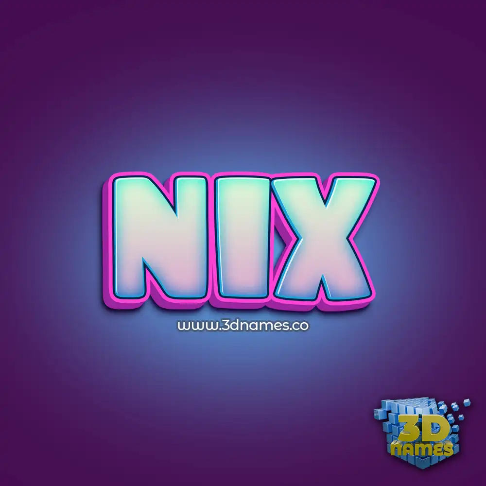 nix in Phat Purple style - 3D name wallpaper