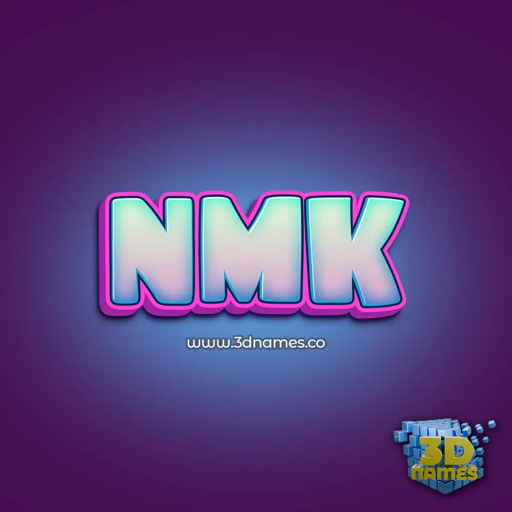 nmk in Phat Purple style - 3D name wallpaper