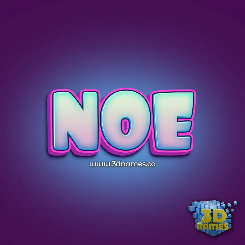 noe in Phat Purple style - 3D name wallpaper
