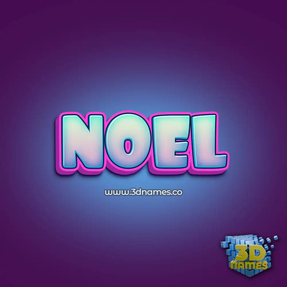 noel in Phat Purple style - 3D name wallpaper
