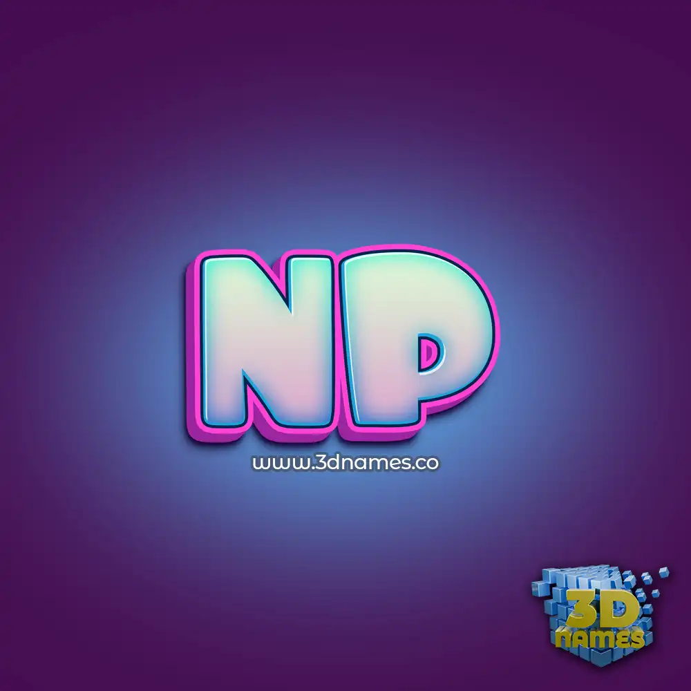 np in Phat Purple style - 3D name wallpaper