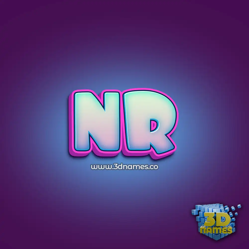 nr in Phat Purple style - 3D name wallpaper