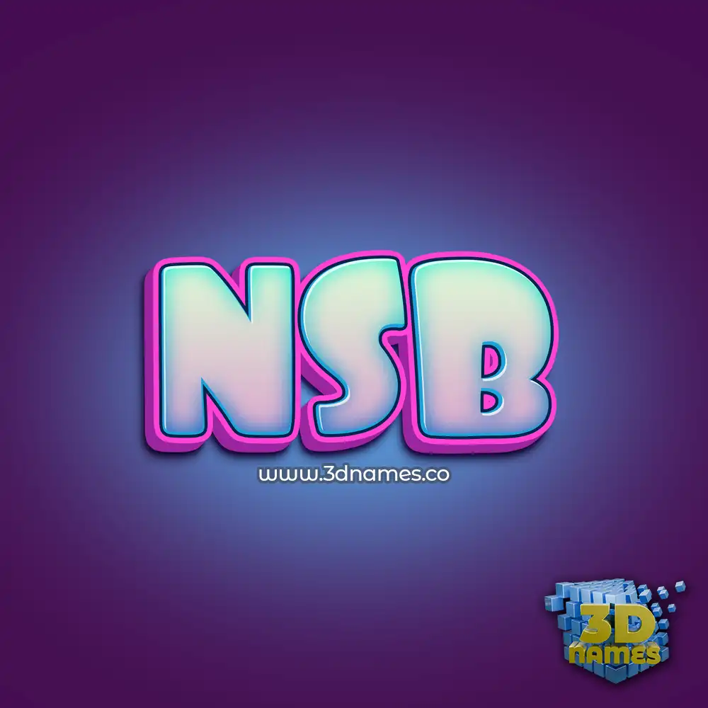 nsb in Phat Purple style - 3D name wallpaper