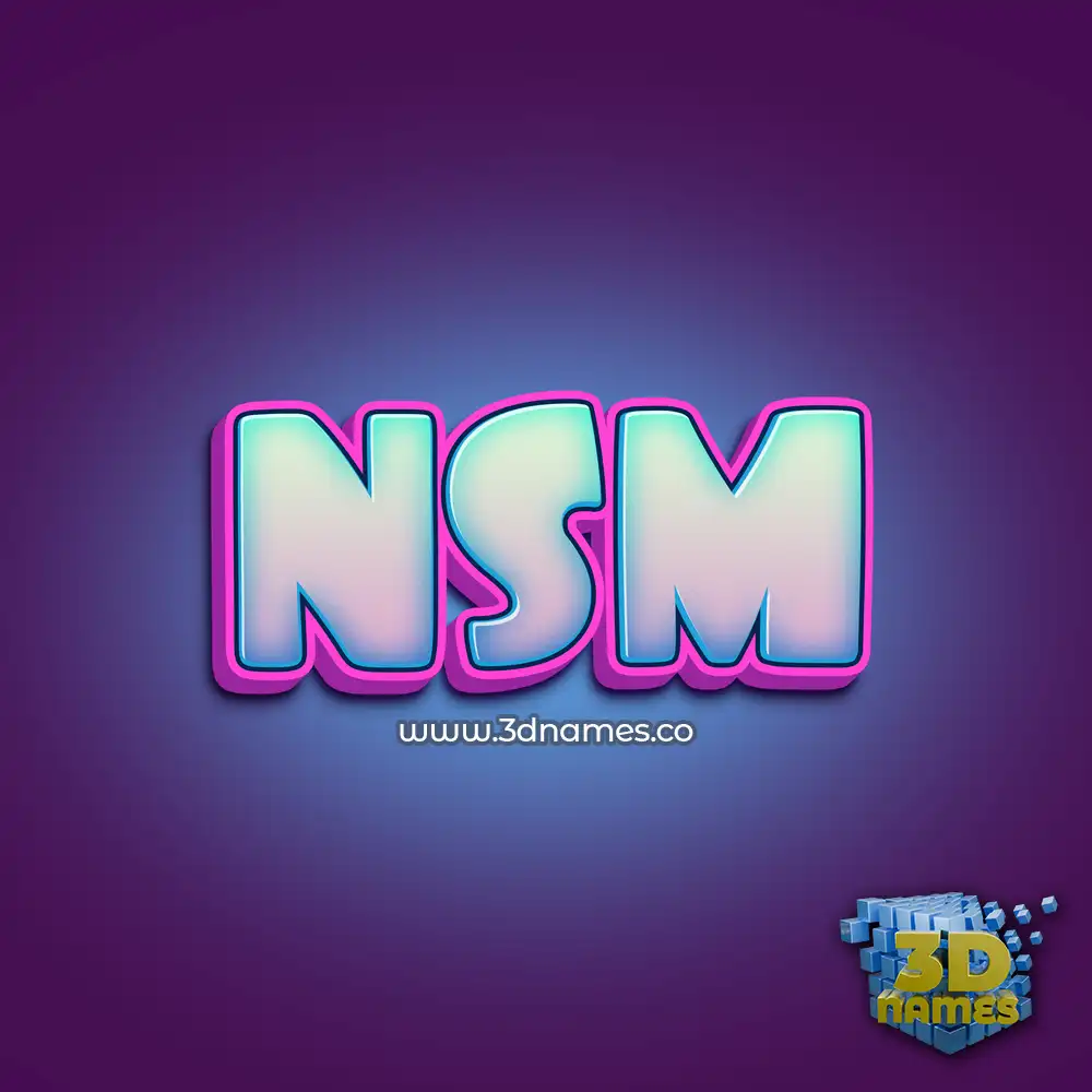 nsm in Phat Purple style - 3D name wallpaper