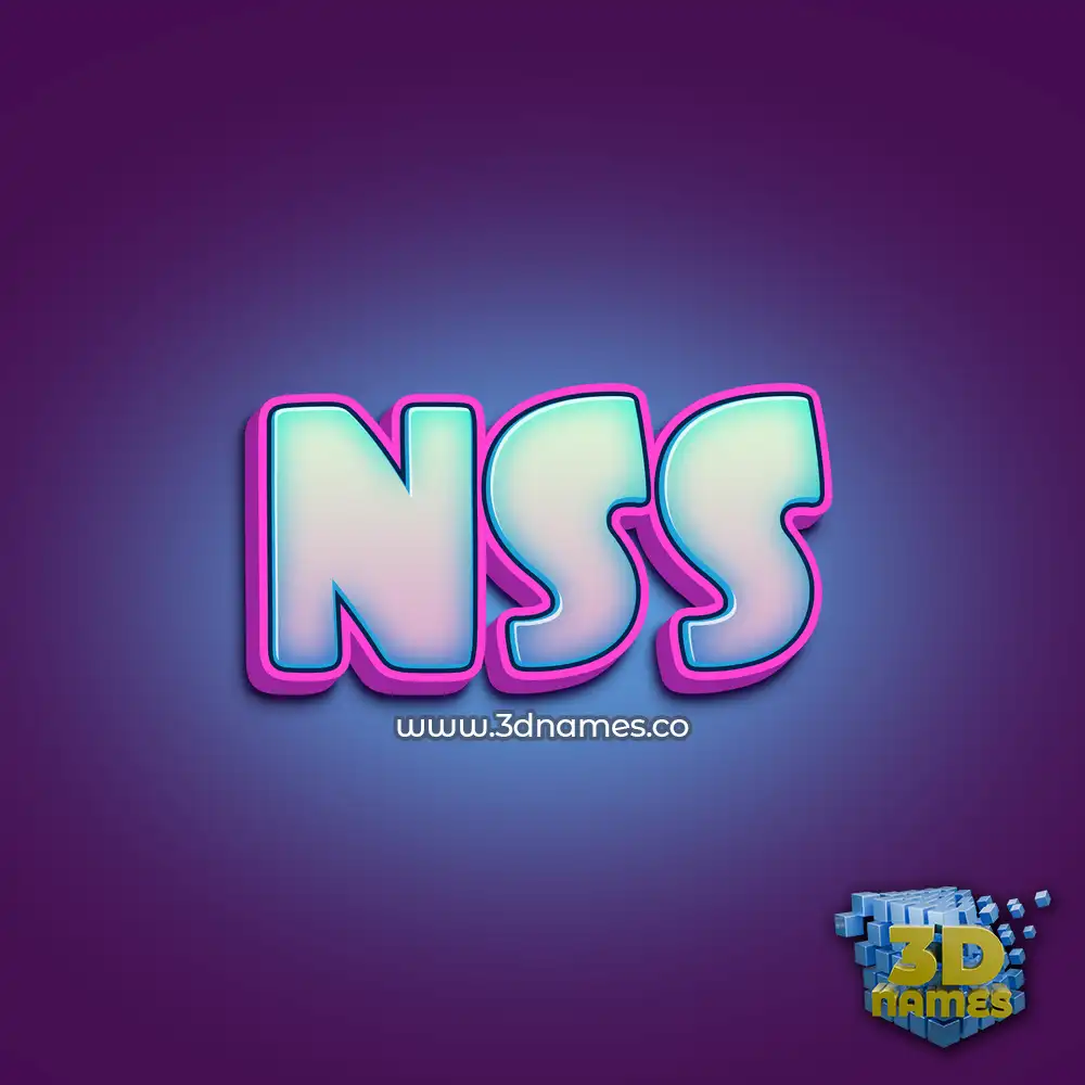 nss in Phat Purple style - 3D name wallpaper