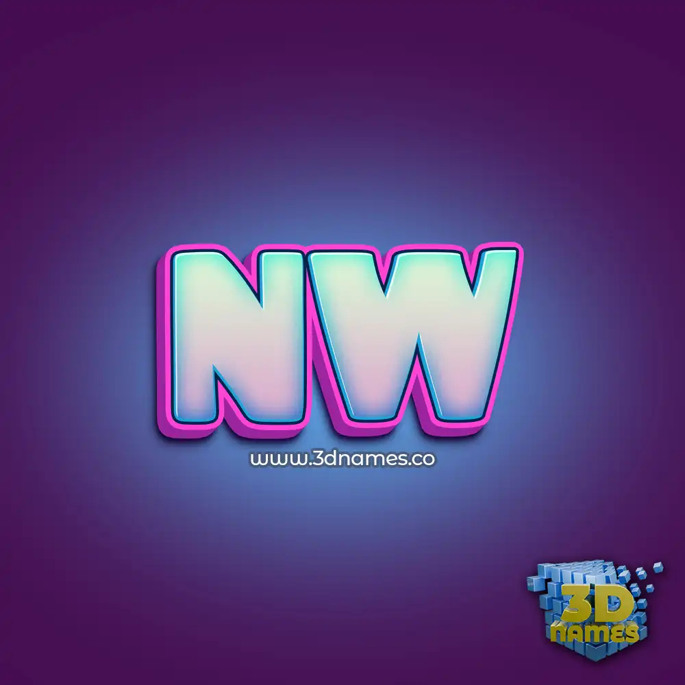 nw in Phat Purple style - 3D name wallpaper