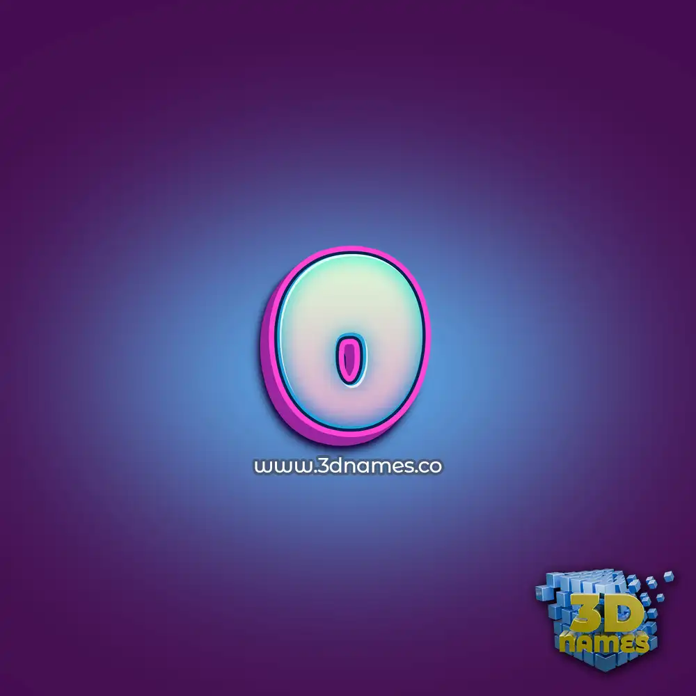 o in Phat Purple style - 3D name wallpaper