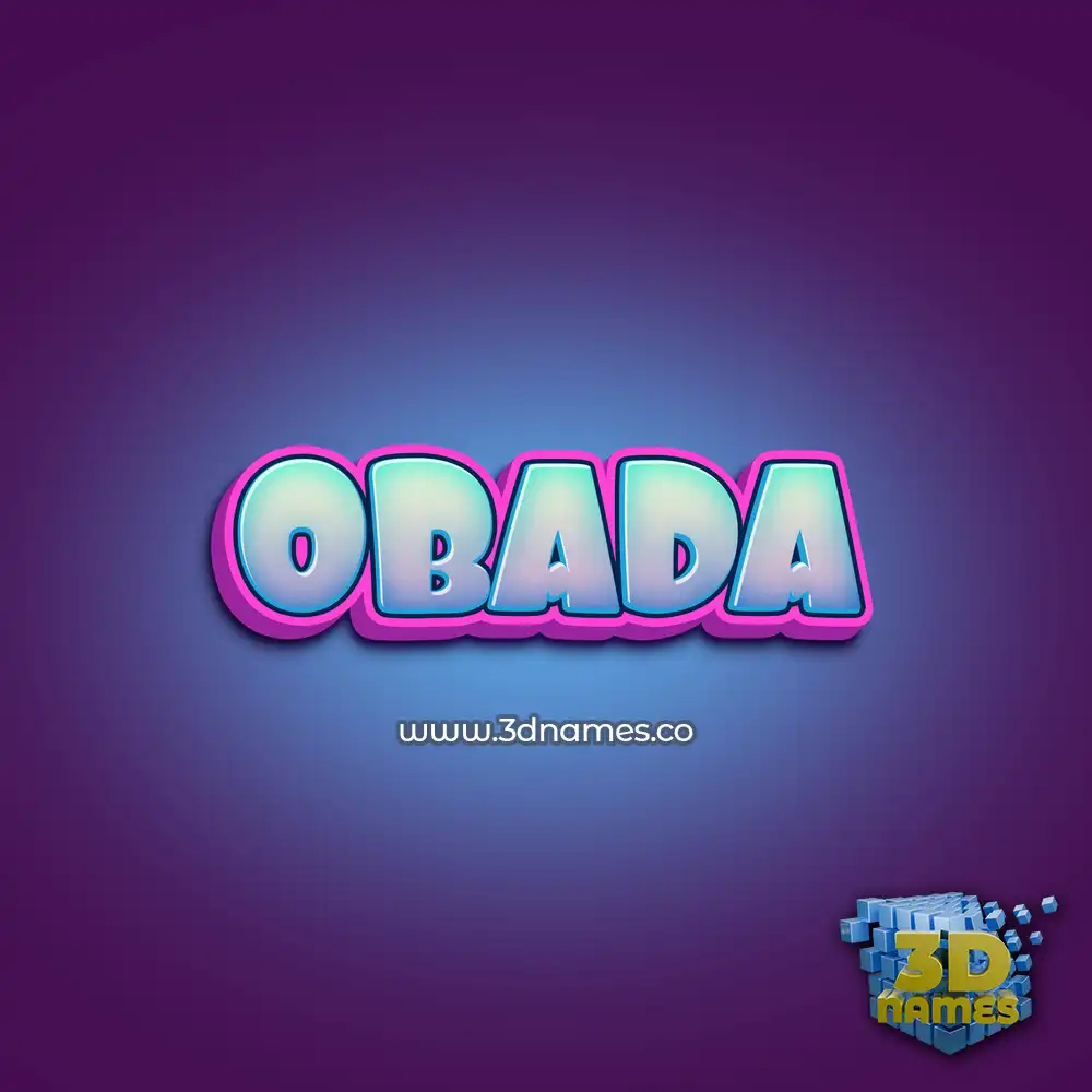 obada in Phat Purple style - 3D name wallpaper