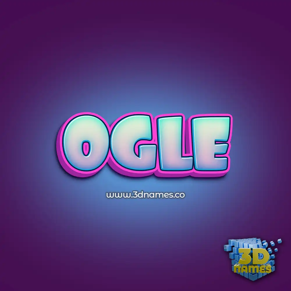 ogle in Phat Purple style - 3D name wallpaper