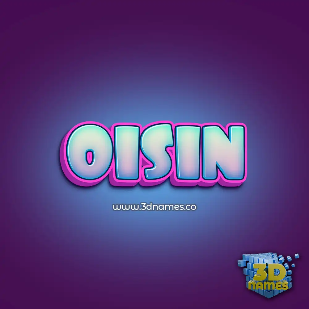 oisin in Phat Purple style - 3D name wallpaper