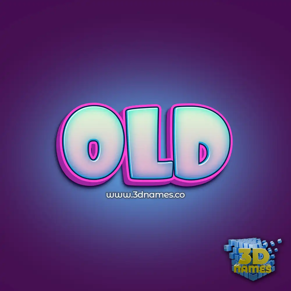 old in Phat Purple style - 3D name wallpaper