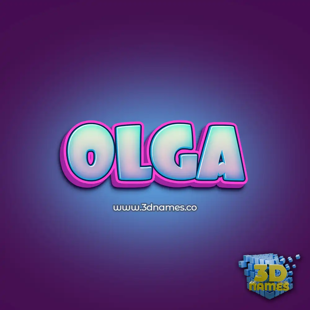 olga in Phat Purple style - 3D name wallpaper