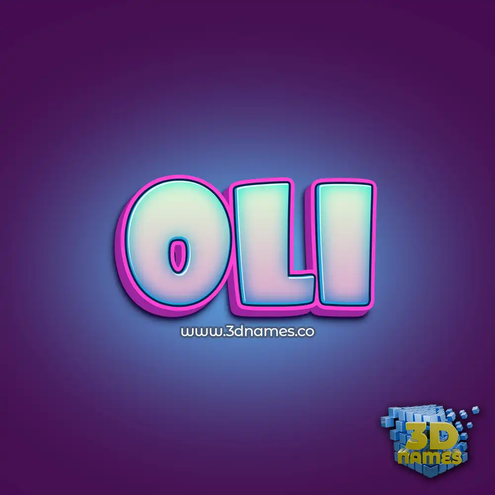 oli in Phat Purple style - 3D name wallpaper