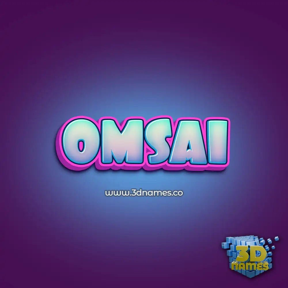 omsai in Phat Purple style - 3D name wallpaper