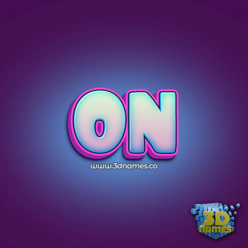 on in Phat Purple style - 3D name wallpaper