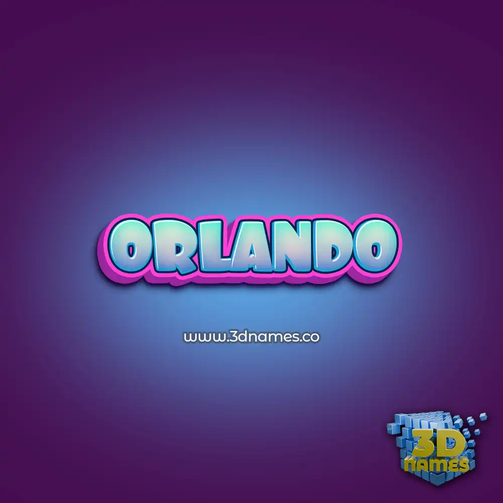 orlando in Phat Purple style - 3D name wallpaper
