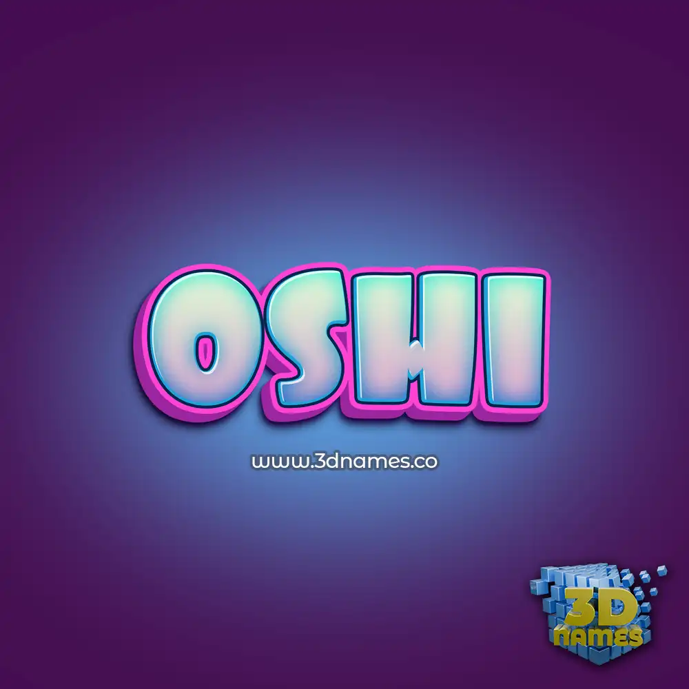 oshi in Phat Purple style - 3D name wallpaper