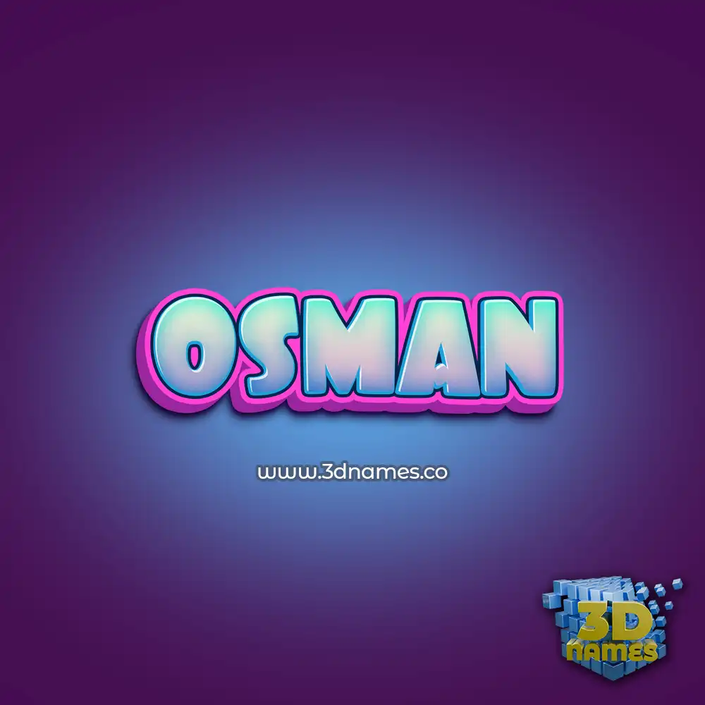osman in Phat Purple style - 3D name wallpaper
