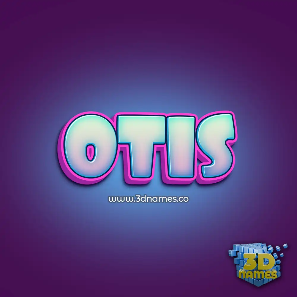 otis in Phat Purple style - 3D name wallpaper