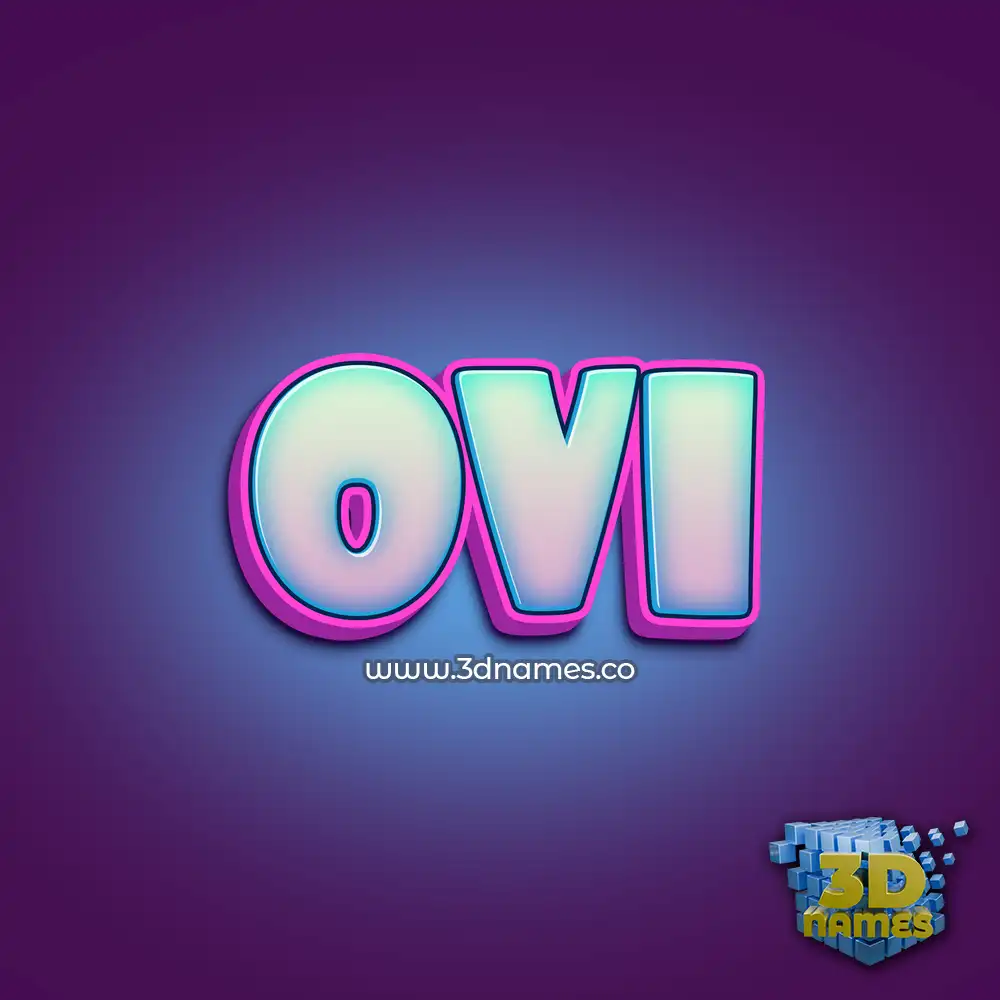 ovi in Phat Purple style - 3D name wallpaper
