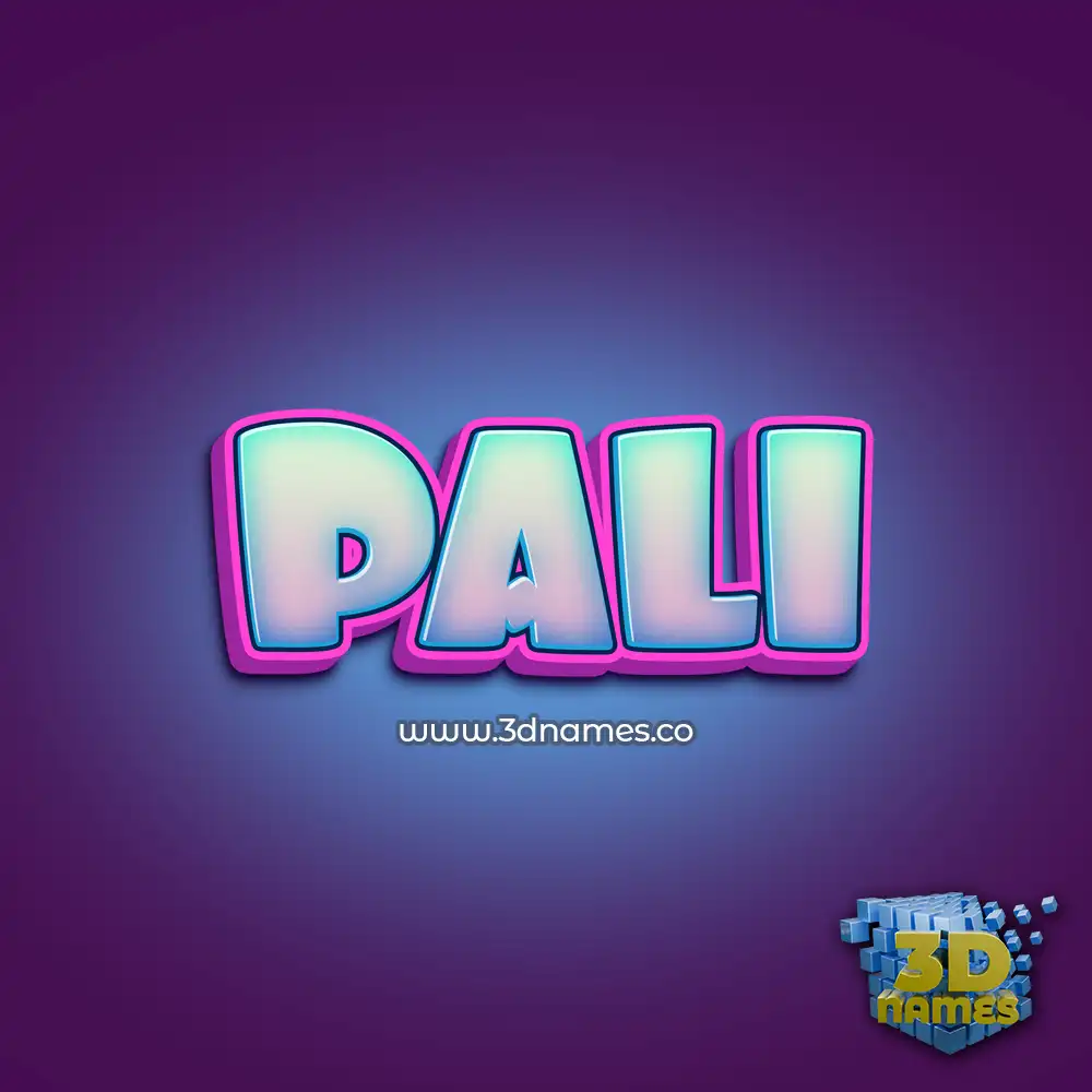 pali in Phat Purple style - 3D name wallpaper