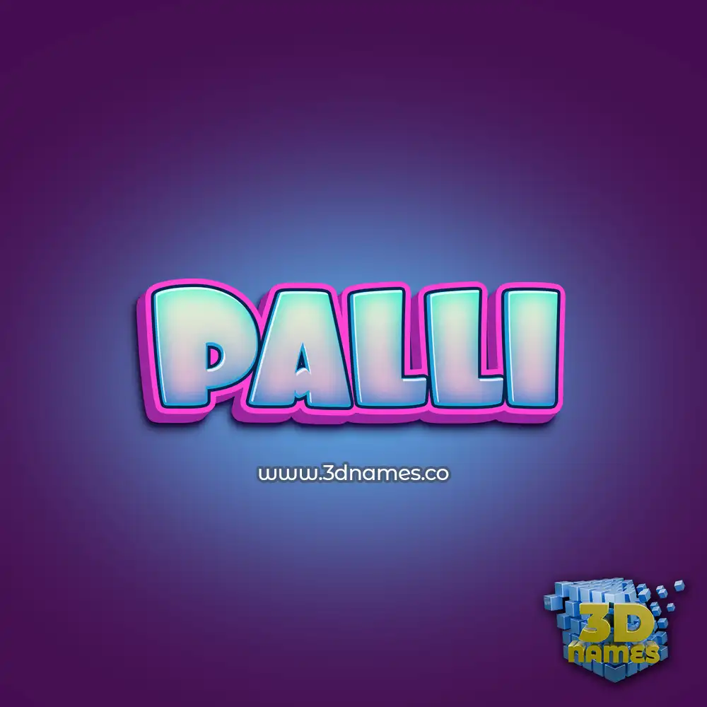 palli in Phat Purple style - 3D name wallpaper