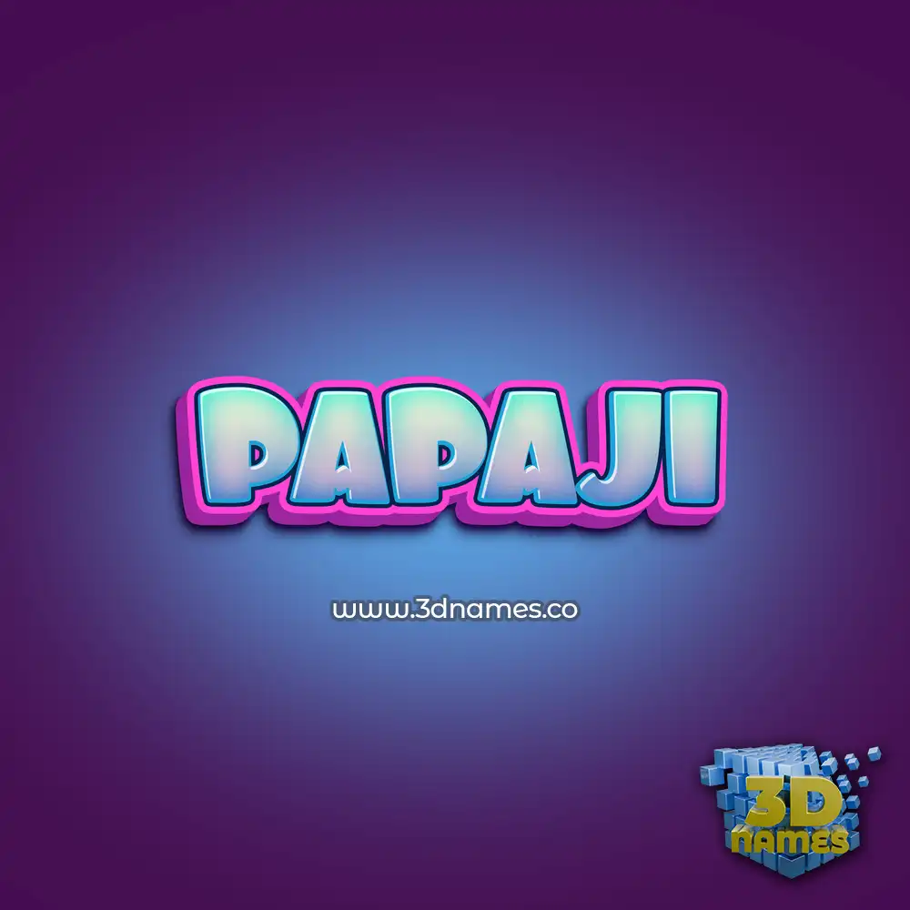 papaji in Phat Purple style - 3D name wallpaper