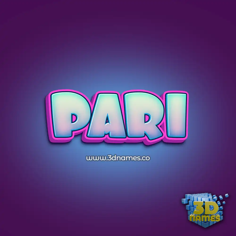 pari in Phat Purple style - 3D name wallpaper