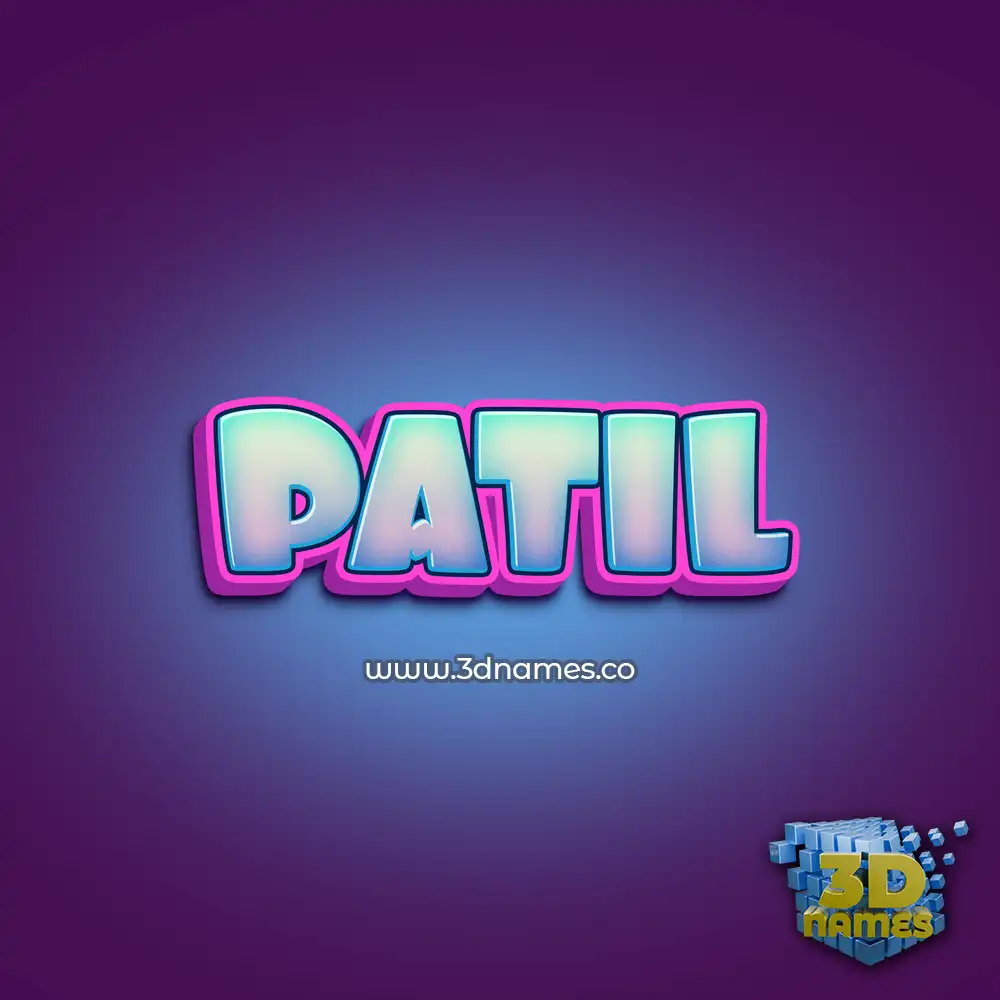 patil in Phat Purple style - 3D name wallpaper
