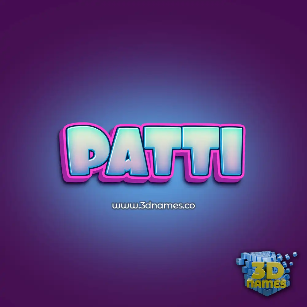 patti in Phat Purple style - 3D name wallpaper