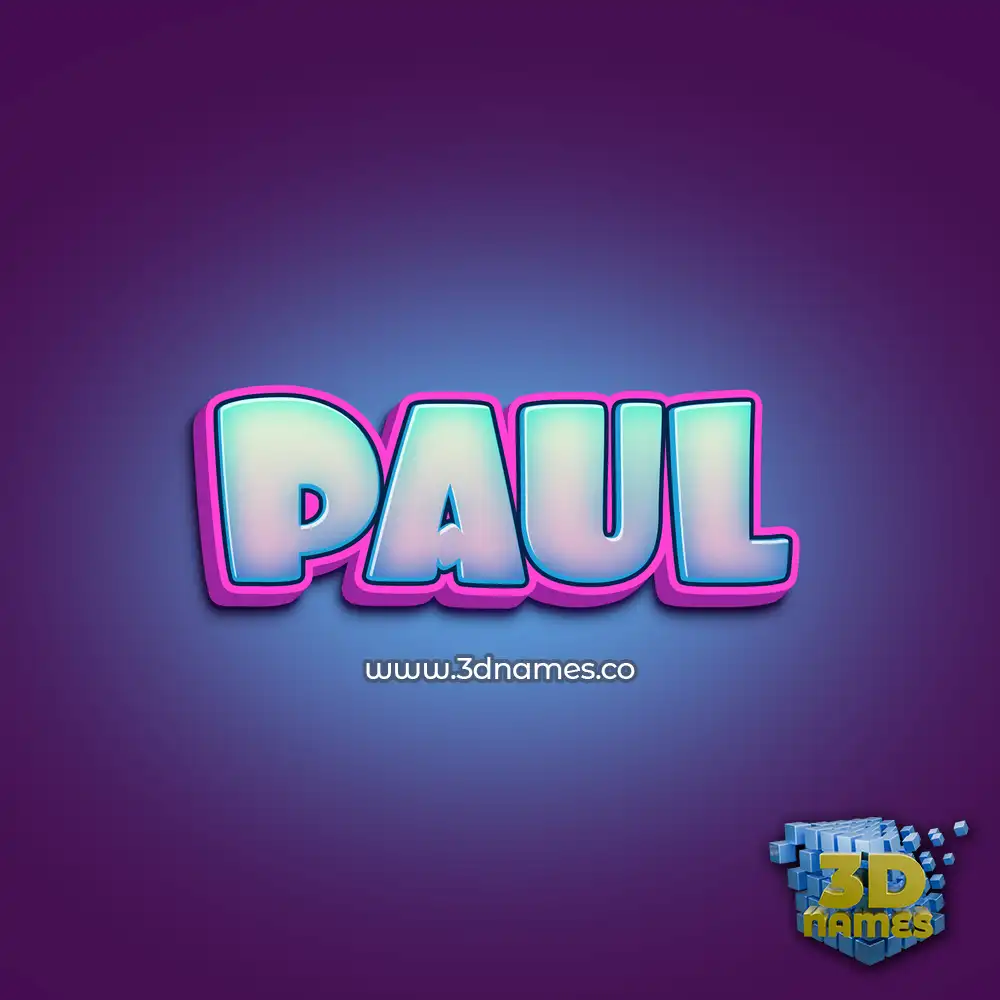 paul in Phat Purple style - 3D name wallpaper