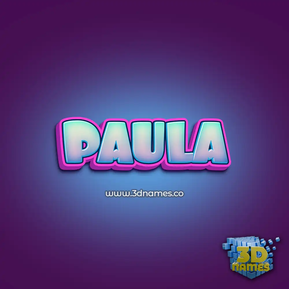 paula in Phat Purple style - 3D name wallpaper