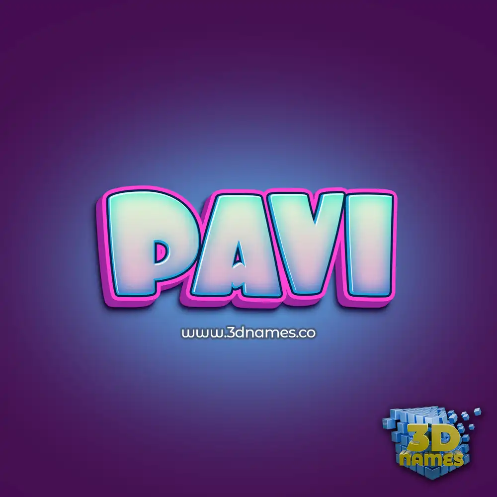 pavi in Phat Purple style - 3D name wallpaper