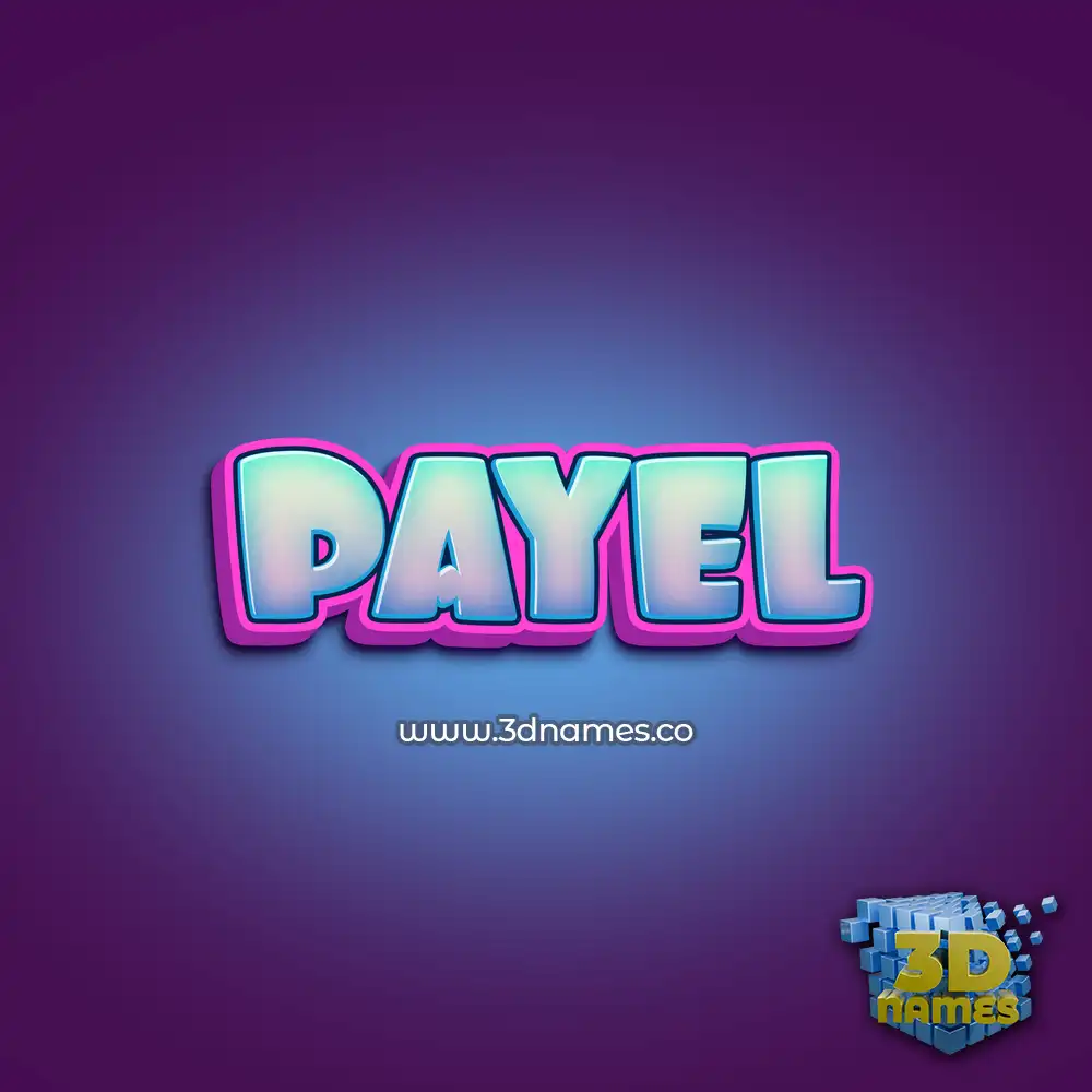 payel in Phat Purple style - 3D name wallpaper