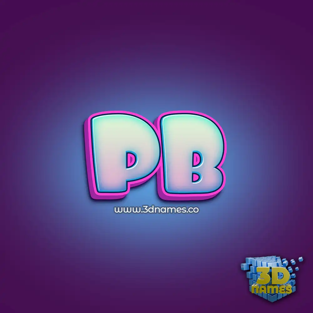 pb in Phat Purple style - 3D name wallpaper