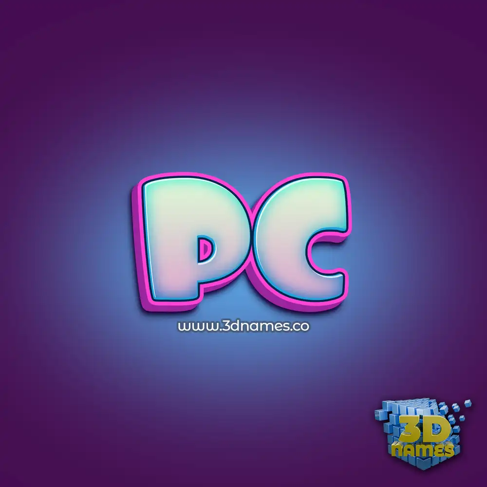 pc in Phat Purple style - 3D name wallpaper