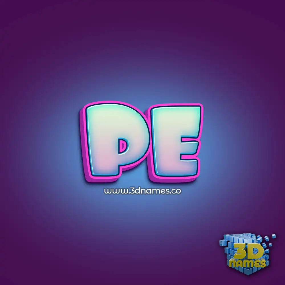 pe in Phat Purple style - 3D name wallpaper