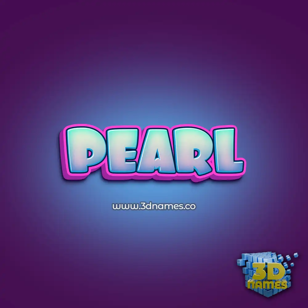pearl in Phat Purple style - 3D name wallpaper