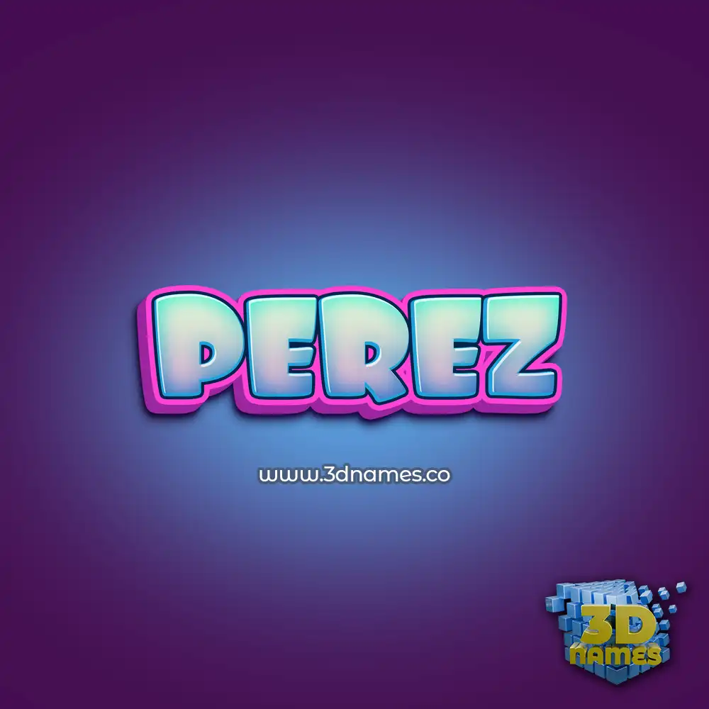perez in Phat Purple style - 3D name wallpaper