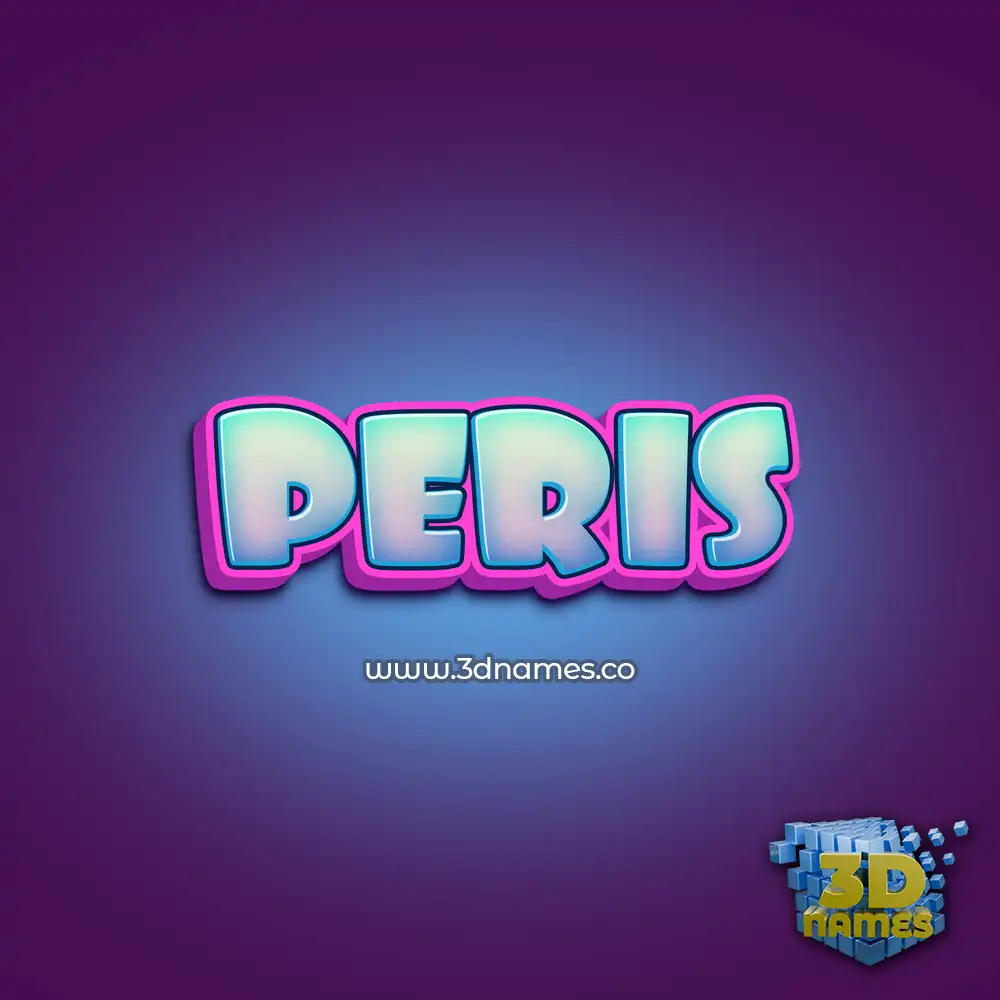 peris in Phat Purple style - 3D name wallpaper