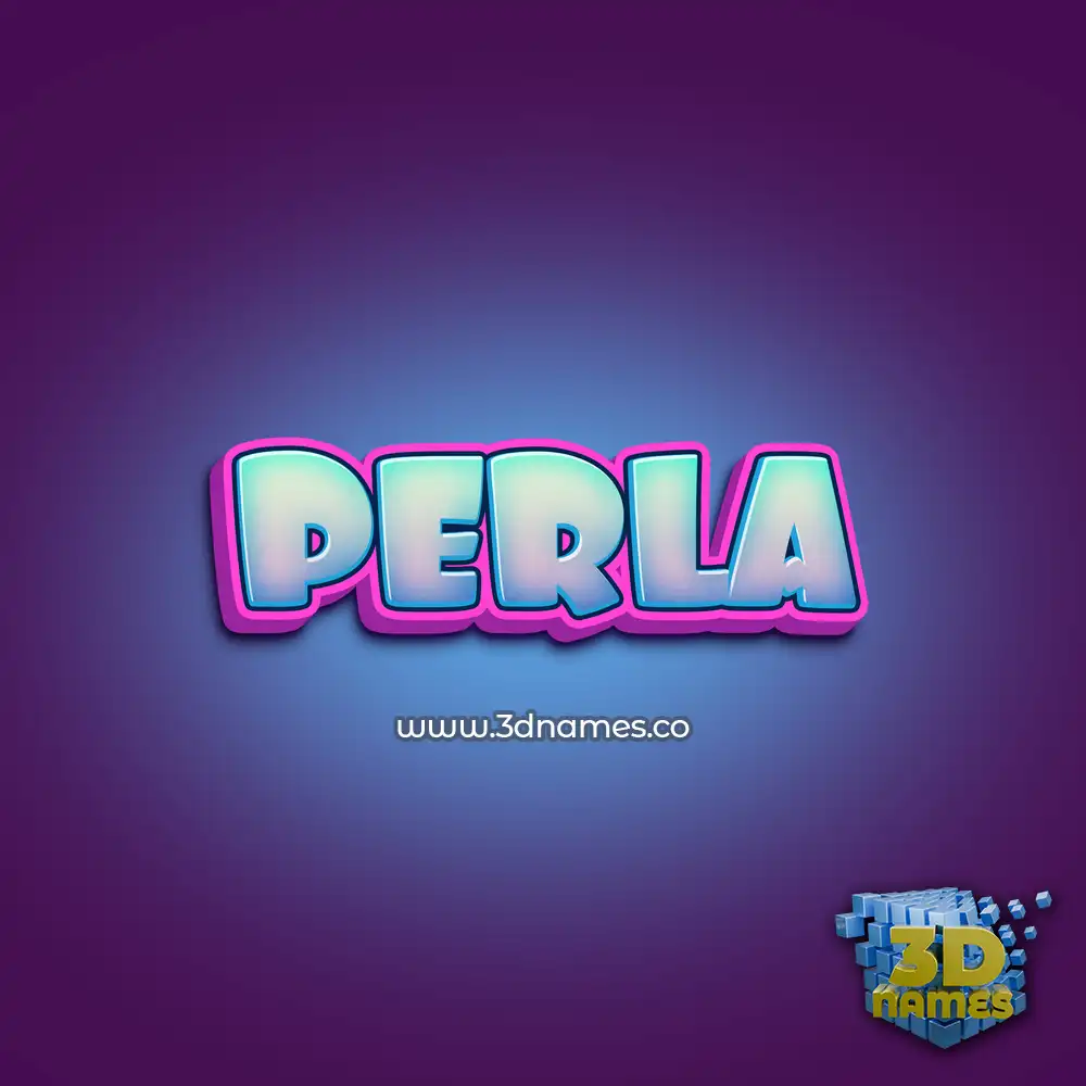 perla in Phat Purple style - 3D name wallpaper